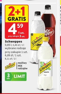 Napój gazowany Schweppes promocja w Intermarche
