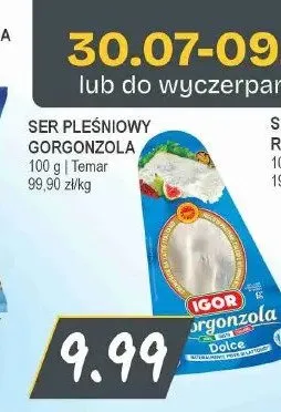 Ser pleśniowy Gorgonzola Igor Temar promocja w Słoneczko