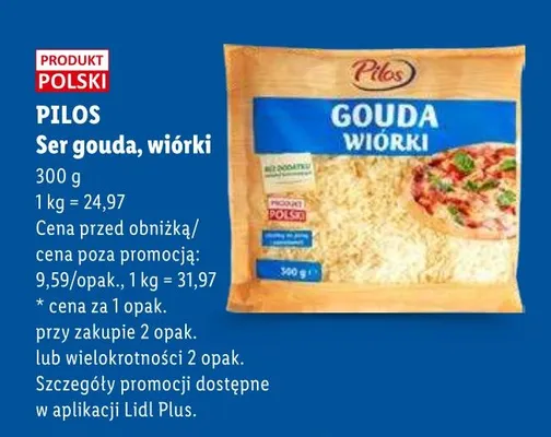 Ser gouda wiórki promocja w Lidl