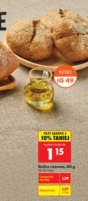 Bułka razowa niski IG 49 promocja w Biedronka