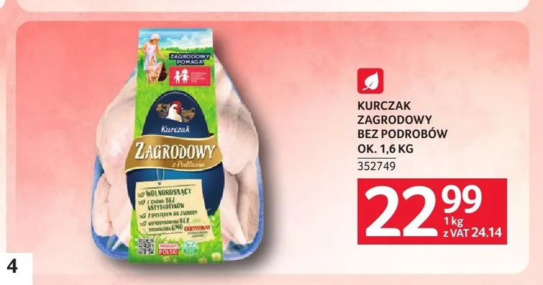 Kurczak Zagrodowy bez podrobów promocja w Selgros