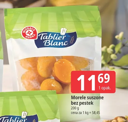 Morele suszone bez pestek promocja w Leclerc