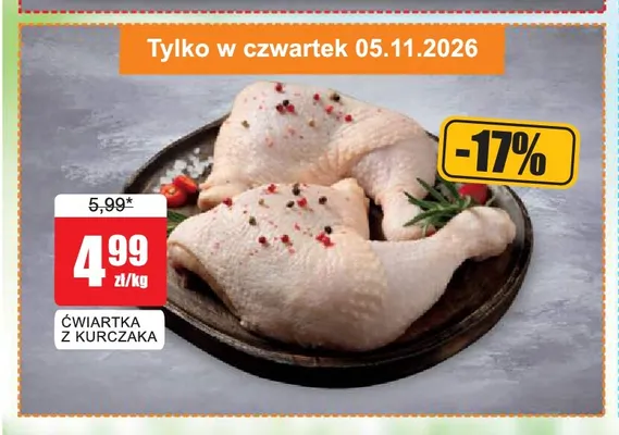 Ćwiartka z kurczaka promocja w Bingo