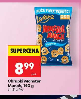 Chrupki Monster Munch promocja w Biedronka