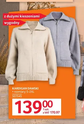 Kardigan damski promocja w Selgros