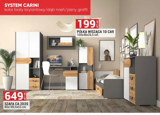 Półka wisząca 1D CA9 Carini promocja w Merkury Market