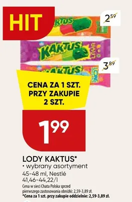 Lody Kaktus promocja w Chata Polska