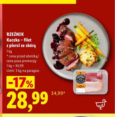 Kaczka filet z piersi ze skórą Rzeźnik promocja w Lidl