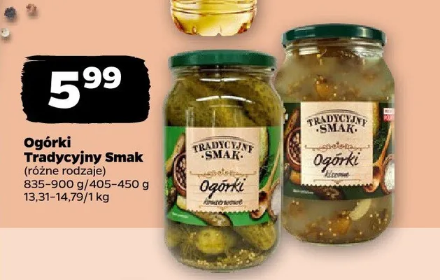 Ogórki kiszone Tradycyjny Smak promocja w Netto