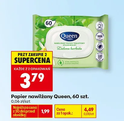 Papier nawilżany Zielona herbata promocja w Biedronka