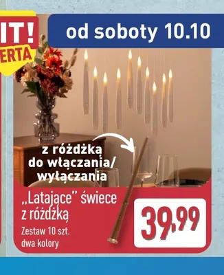 Latające świece z różdżką promocja w Aldi