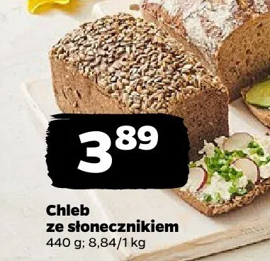 Chleb ze słonecznikiem promocja w Netto