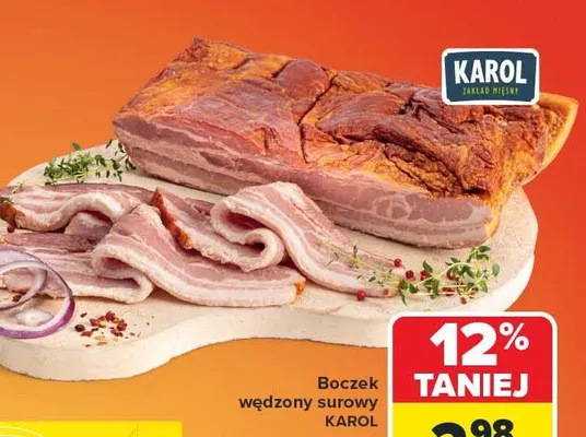 Boczek wędzony surowy Wędliniarnia classic promocja w Carrefour