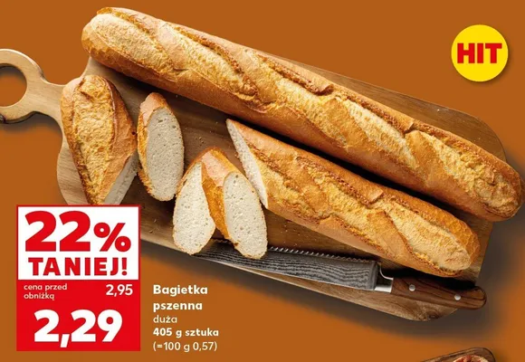 Bagietka pszenna duża promocja w Kaufland