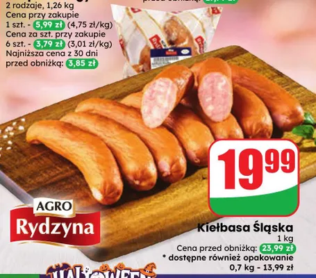 Kiełbasa śląska Agro Rydzyna promocja w Dino