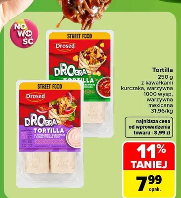 Tortilla warzywna 1000 wysp Drosed promocja w Carrefour