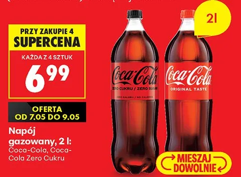 Napój gazowany Coca-Cola Zero Cukru promocja w Biedronka