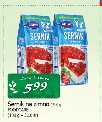 Sernik na zimno Gellwe promocja w CEZAR Delikatesy