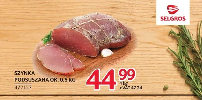 Szynka podsuszana ZMB Białystok promocja w Selgros