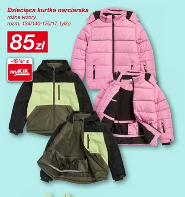 Dziecięca kurtka narciarska rozm. 134/140-170/17 promocja w KiK