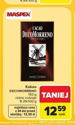 Kakao DecoMorreno Extra Ciemne promocja w Carrefour Market