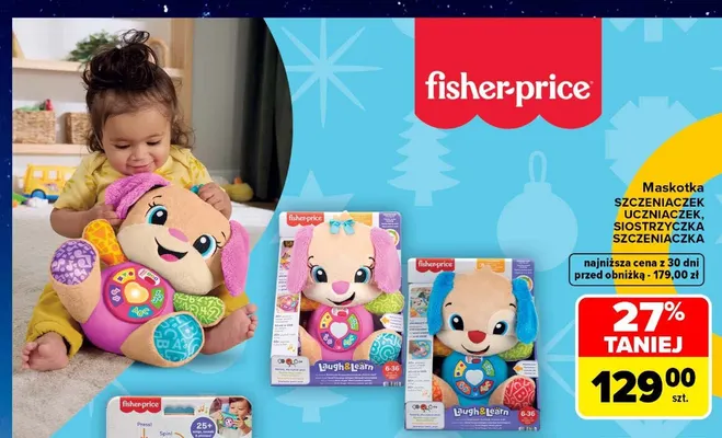 Maskotka Szczeniaczek Uczniaczek Fisher-Price promocja w Carrefour