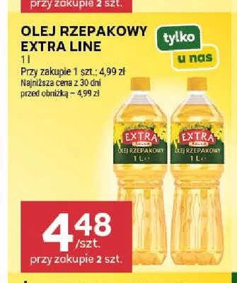 Olej rzepakowy Extra Line promocja w Stokrotka