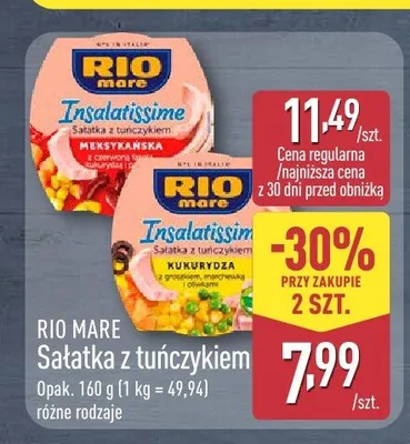 Sałatka z tuńczykiem Rio Mare Kukurydza promocja w Aldi