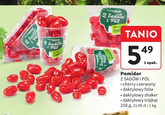 Pomidor daktylowy trójkąt Z Sadów I Pól promocja w Intermarche