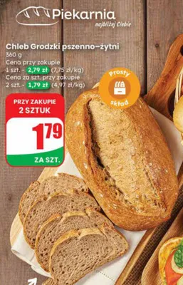 Chleb Grodzki pszenno-żytni promocja w Dino