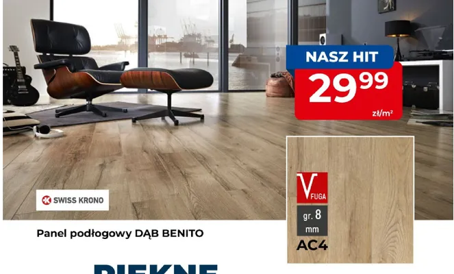 Panel podłogowy Dąb Benito SWISS KRONO V-fuga 8mm AC4 promocja w PSB Mrówka