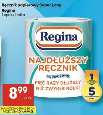 Ręcznik papierowy Super Long Regina promocja w Delikatesy Centrum