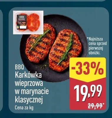 Karkówka wieprzowa w marynacie klasycznej BBQ promocja w Aldi