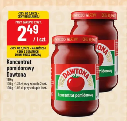 Koncentrat pomidorowy promocja w POLOmarket