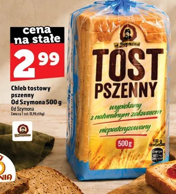 Chleb tostowy pszenny Od Szymona promocja w TOPAZ