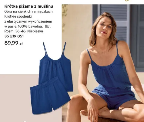 Krótka piżama z muślinu Tchibo promocja w Tchibo