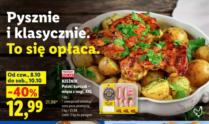 Polski kurczak - mięso z nogi XXL Rzeźnik promocja w Lidl