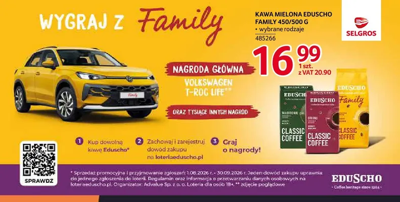 Kawa mielona Eduscho Family promocja w Selgros