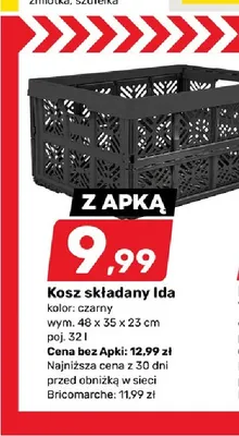 Kosz składany Ida 32 l promocja w Bricomarche