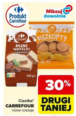 Mini wafelki kakaowe promocja w Carrefour