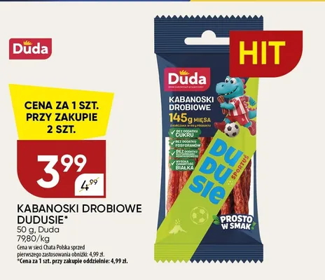 Kabanoski drobiowe Dudusie Duda promocja w Chata Polska