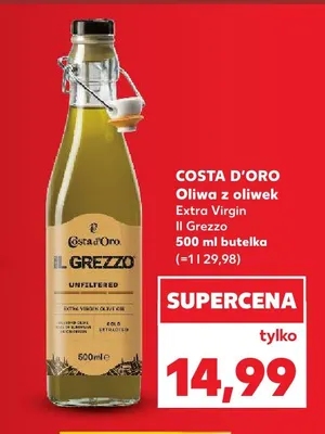Oliwa z oliwek Extra Virgin Il Grezzo Costa d'Oro promocja w Kaufland