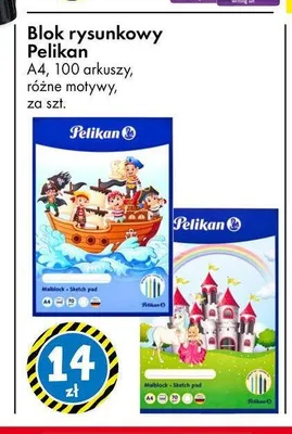Blok rysunkowy Pelikan A4 promocja w Tedi
