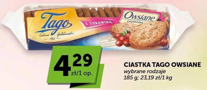 Ciastka owsiane wybrane rodzaje promocja w ABC