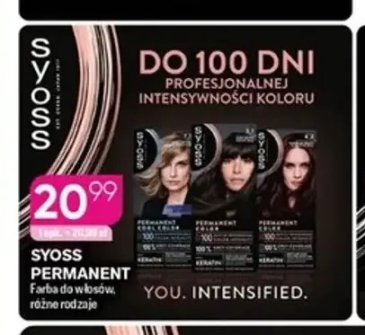 Farba do włosów Syoss Permanent promocja w Drogerie Koliber