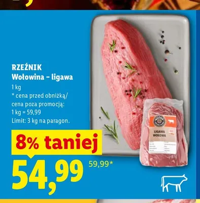 Wołowina ligawa Rzeźnik promocja w Lidl