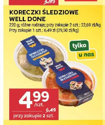Koreczki śledziowe Well Done promocja w Stokrotka