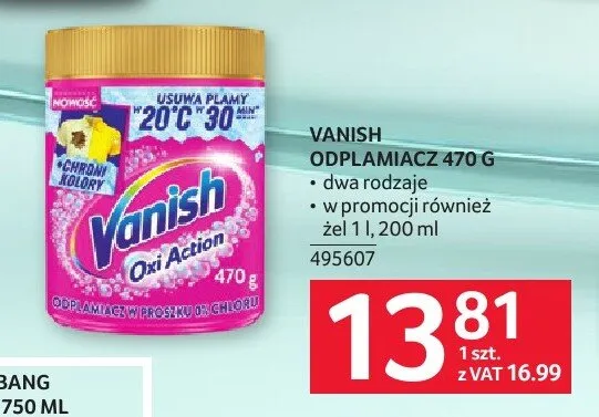 Odplamiacz Vanish Oxi Action promocja w Selgros