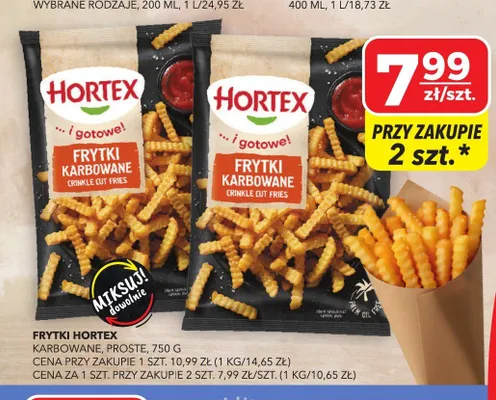 Frytki proste Hortex promocja w Top Market