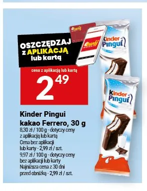 Kinder Pingui kakao Ferrero promocja w Twój Market